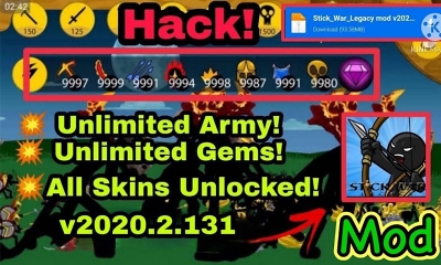 Hack Stick War Legacy apk full kim cương, vô hạn tiền miễn phí