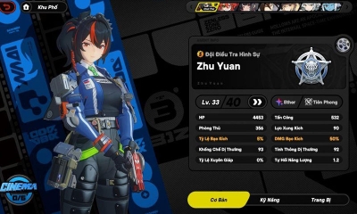 Build Zhu Yuan Zenless Zone Zero mạnh nhất và đội hình tối ưu