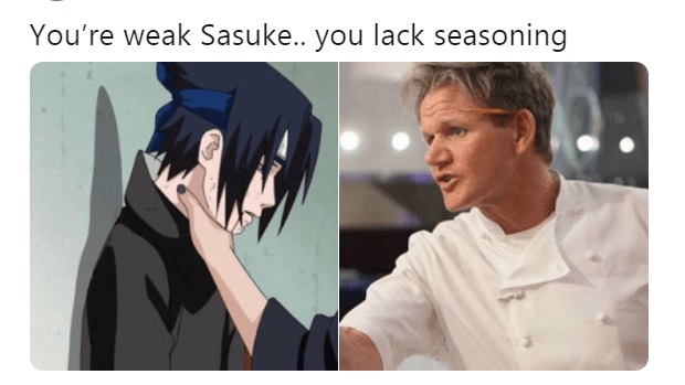 20+ meme bóp cổ lè lưỡi Sasuke bựa, hài hước nhất